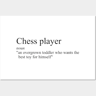 Funny definition of a chess player Posters and Art